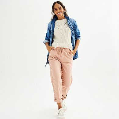 Petite Sonoma Goods For Life?? Easy Paper Bag Waist Capri Pants