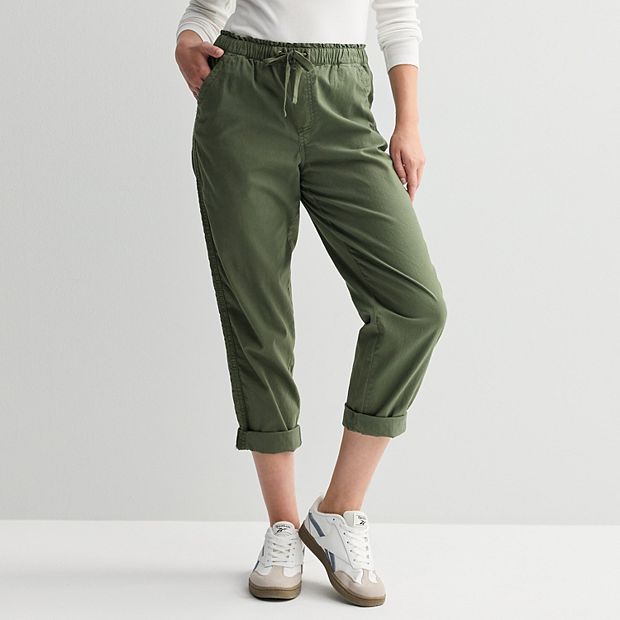 nala Easy Slim Tapered Pants Sサイズ Petite Sonoma Goods For Life® Easy Paper Bag Waist Capri Pants