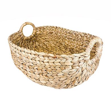 Belle Maison Scoop-Shaped Water Hyacinth Basket