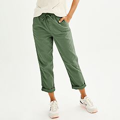 Women's Green Cropped & Capri Pants