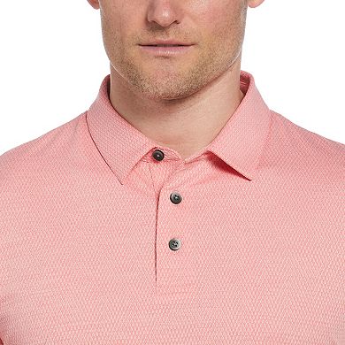 Men's Grand Slam Short Sleeve Heather Jacquard Golf Polo