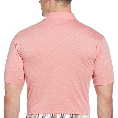 Men's Grand Slam Short Sleeve Heather Jacquard Golf Polo