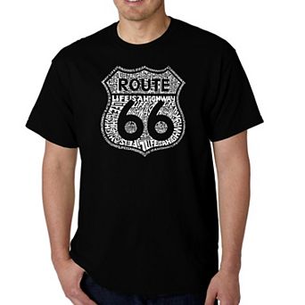 Route 66 - Life Is A Highway - Men's Word Art T-shirt