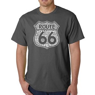 Route 66 - Life Is A Highway - Men's Word Art T-shirt