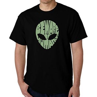 Beware Of Humans - Men's Word Art T-shirt