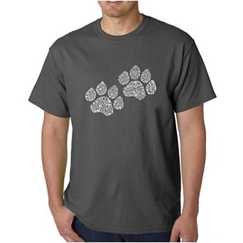 Woof Paw Prints - Men's Word Art T-shirt