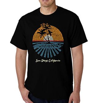 San Diego Cities- Men's Word Art T-shirt