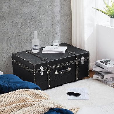 Texture® Brand Faux Snakeskin Storage Trunk