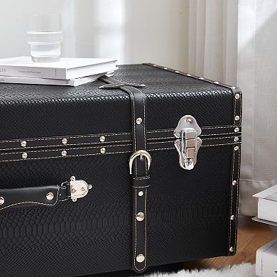 Texture® Brand Faux Snakeskin Storage Trunk