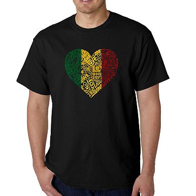 One Love Heart - Men's Word Art T-shirt