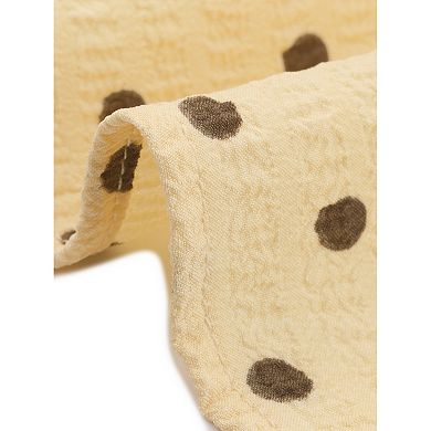 Women's Short Sleeve Tops Vintage Polka Dots Button Up Shirt