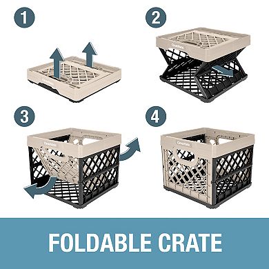 CleverMade Collapsible Milk Crate 3-piece Set