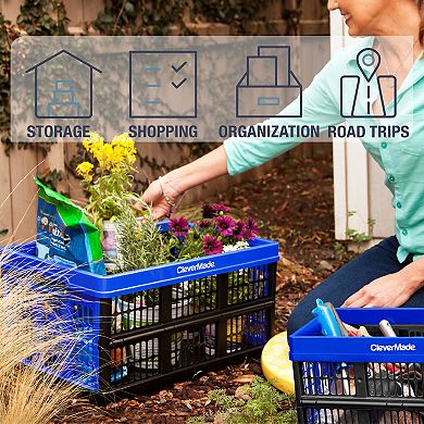 Clevermade Collapsible Utility Crate 3-piece Set