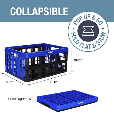 CleverMade Collapsible Utility Crate 3-piece Set