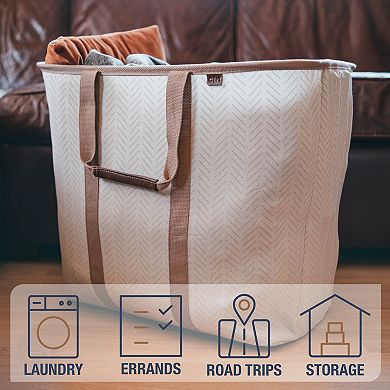 Clevermade Collapsible Laundry Caddy LUXE 2-piece Set
