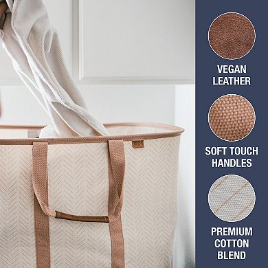 CleverMade Collapsible Laundry Caddy LUXE 2-piece Set