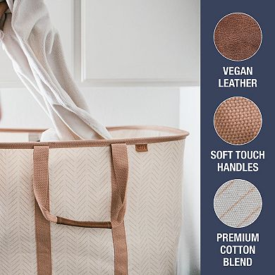 Clevermade Collapsible Laundry Caddy LUXE 2-piece Set