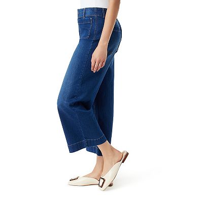 Women's Gloria Vanderbilt Shape Effect Patch Pocket Wide Leg Crop Jeans