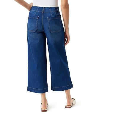 Women's Gloria Vanderbilt Shape Effect Patch Pocket Wide Leg Crop Jeans