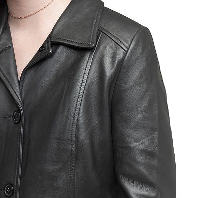 Women's Whet Blu Julia Leather Trench Coat