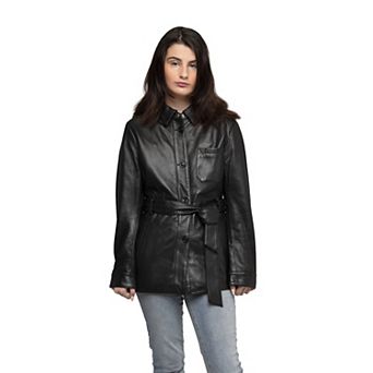 Women's Whet Blu Janely Leather Shirt Jacket