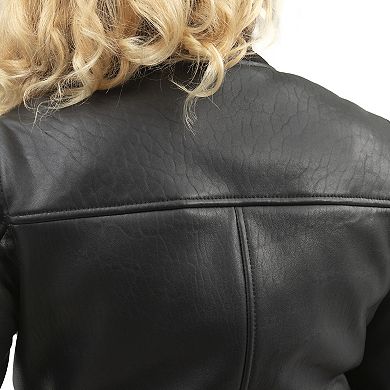 Women's Whet Blu Dani Leather Bomber Jacket
