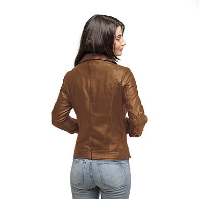 Women's Whet Blu Crossover Leather Jacket