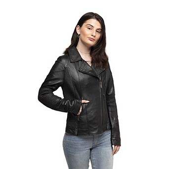 Women's Whet Blu Crossover Leather Jacket