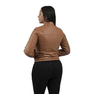 Women's Whet Blu Melyssa Leather Puffer Jacket