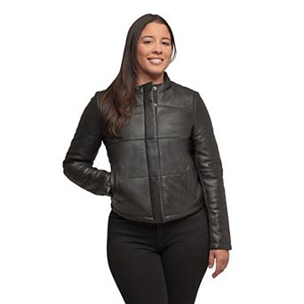 Women's Whet Blu Melyssa Leather Puffer Jacket