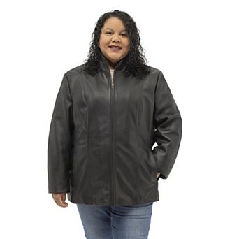 Plus Size Whet Blu Francine Leather Jacket