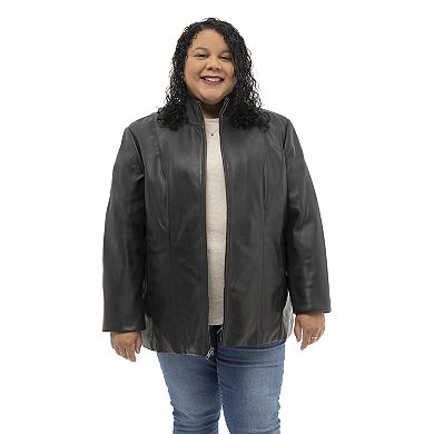 Plus Size Whet Blu Francine Leather Jacket