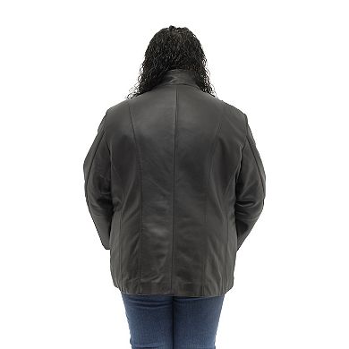Plus Size Whet Blu Francine Leather Jacket