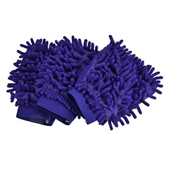 3 pc Microfiber Chenille Mitts Scratch-free Cleaning Glove For Home