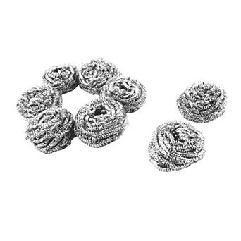 Kitchen Metal Bowl Pot Pan Wire Ball Scrubber Cleaning Tool 2.5" Dia 8 pc