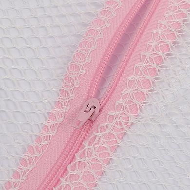 Household Laundry Clothes Socks Underwear Mesh Zippered Washing Bag 3 Pcs
