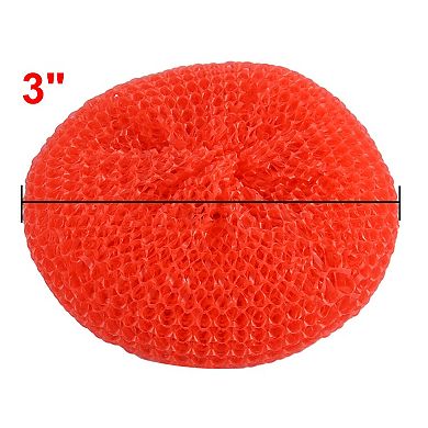 Kitchen Dish Pot Pan Plastic Mesh Scouring Cleaning Scrubber Pad 5 Pcs