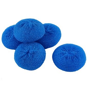 Kitchen Dish Pot Pan Plastic Mesh Scouring Cleaning Scrubber Pad 5 pc