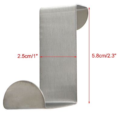 Metal Z Shaped Over Door Hook Clothes Towel Hanger Holder 2 Pcs