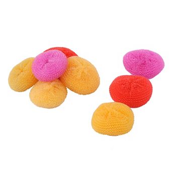 Kitchen Dish Pot Plastic Mesh Scouring Washing Cleaning Scrubber Pad 8 pc