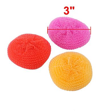 Kitchen Dish Pot Plastic Mesh Scouring Washing Cleaning Scrubber Pad 8 Pcs