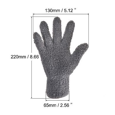 2 Pairs Dusting Cleaning Gloves Microfiber Mittens