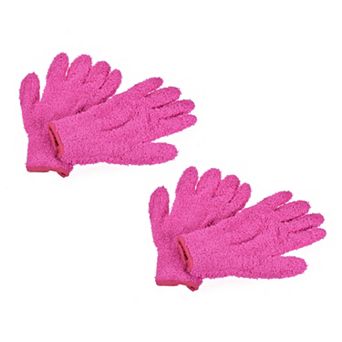 2 Pairs Dusting Cleaning Gloves Microfiber Mittens