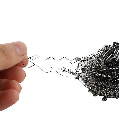 Home Kitchen Pot Pan Dish Wash Cleaning Metal Scrubber Scouring Pad Ball 3 Pcs