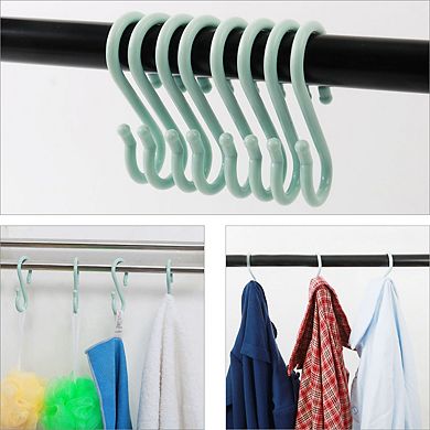 24 Pack S Hook Plastic Hanging Closet Utensils Coat Towel Hanger