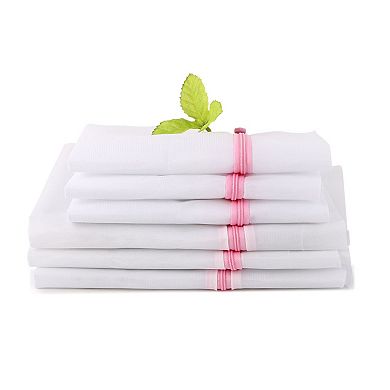 Traveling Washing Bags Socks Underwear Clothes Net Mesh Bag Set (Pink)