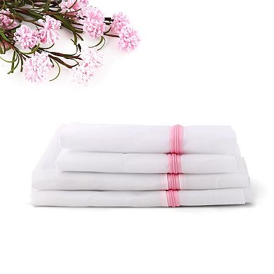 Polyester Washing Bags Socks Underwear Net Mesh Bag Set (Pink #1)