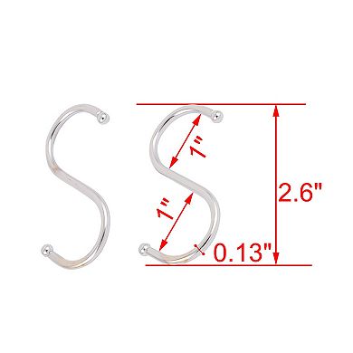 Kitchen Pot Pan Hanging S Shape Stainless Steel Clasp Hooks Hangers 30pcs