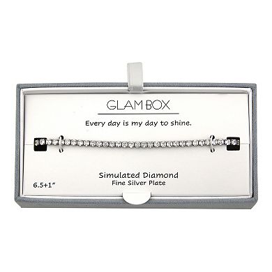 Glam Box Simulated Diamond Tennis Bracelet