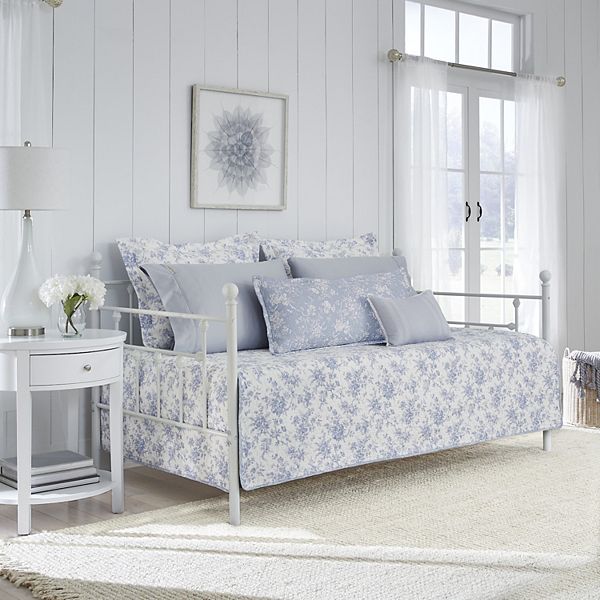 Laura Ashley Walled Garden Floral Daybed Set with Shams